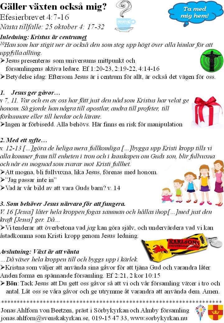 Efesierbrevet del 6 – Gäller växten också mig?