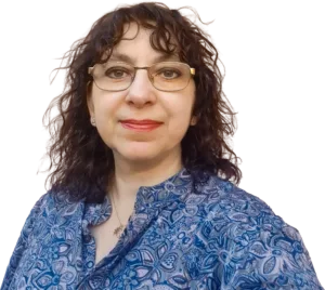 Porträtt av Angela Berger