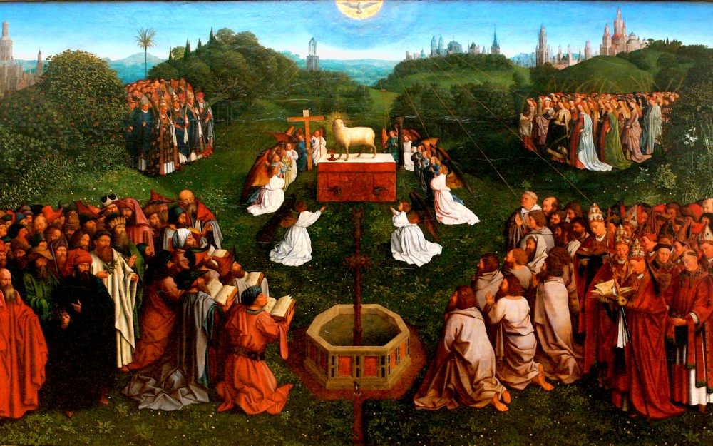 Jan van Eycks målning Tillbedjan till lammet