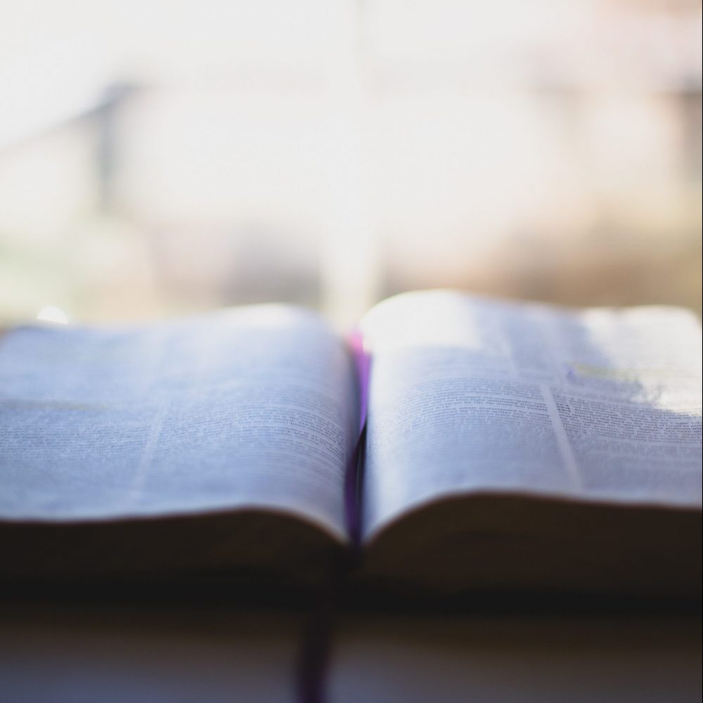 Bild på uppslagen Bibel